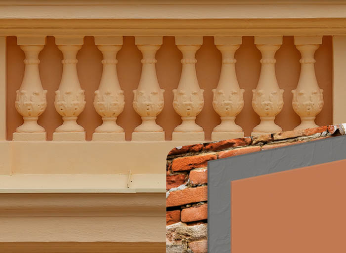 fasáda s břizolitovou omítkou